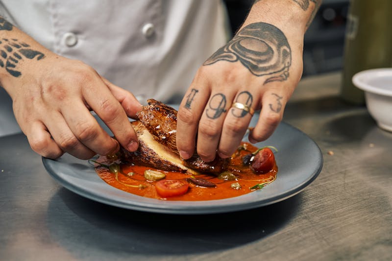 Starbird chicken kitchen — fresh ingredients being prepared